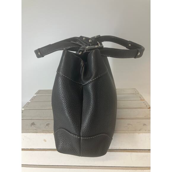 COACH 14425 LARGE BLACK PEBBLED LEATHER HANDBAG - Picture 4 of 14